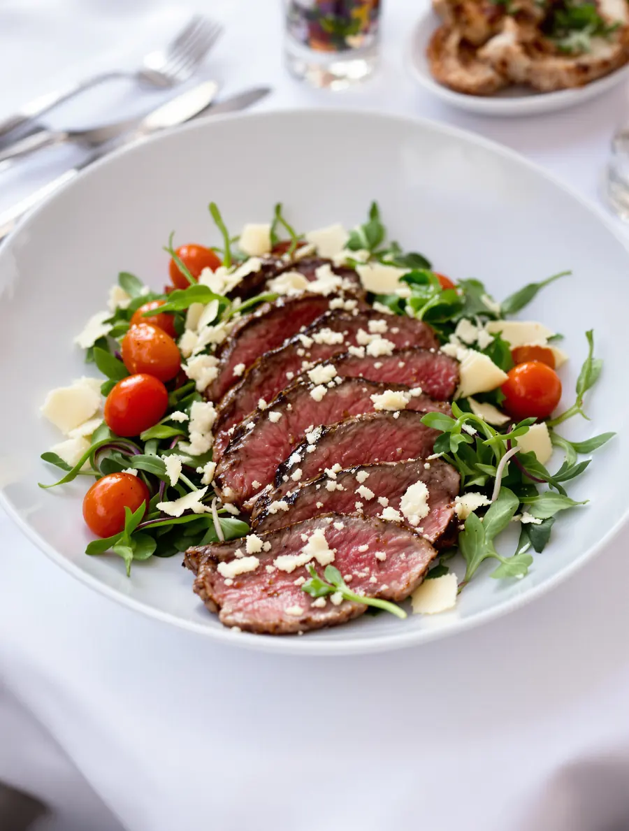Tagliata vom Rind auf Rucola