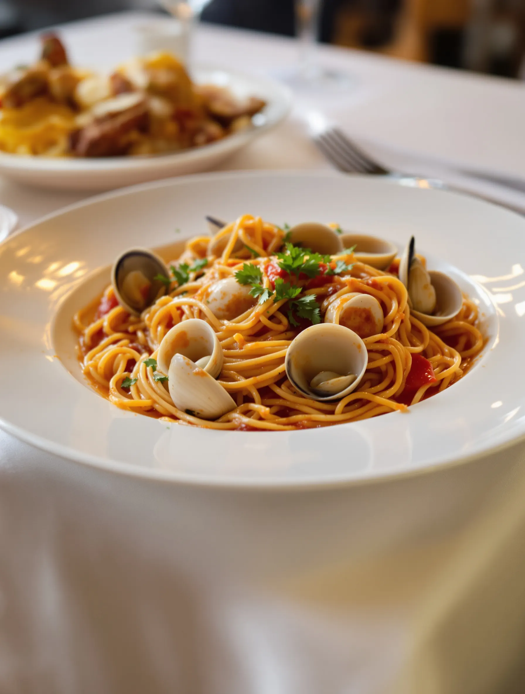 Spaghetti Vongole am Mittag